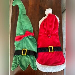 Pet Elf and Santa costumes